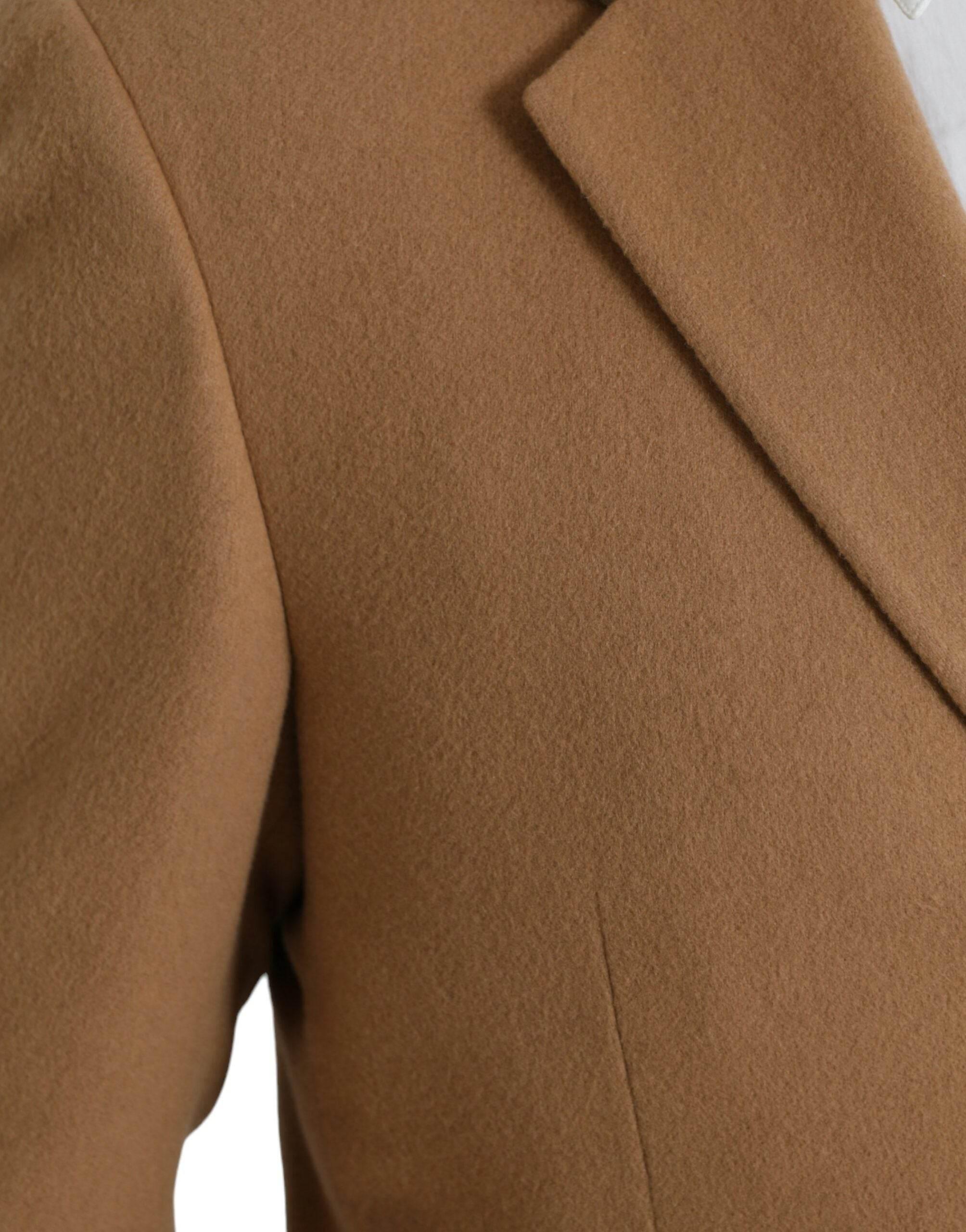 Prada Brown Cashmere 2 Piece Single Breasted Suit - Hilstor
