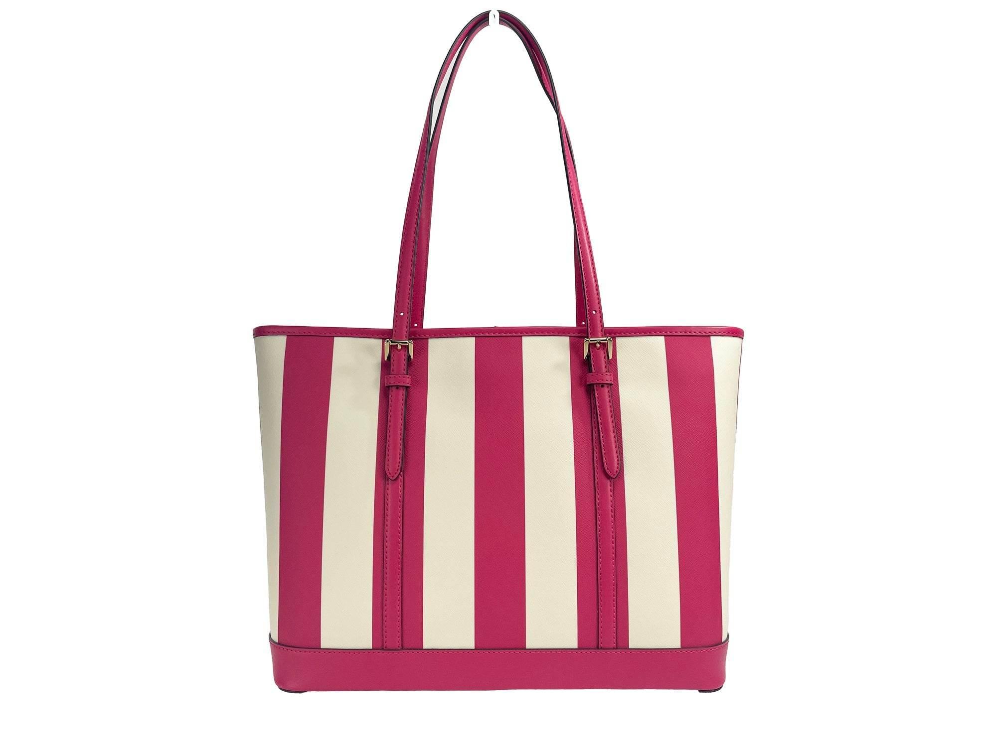Michael Kors Jet Set Travel Large TZ Shoulder PVC Tote Bag Purse Pink - Hilstor