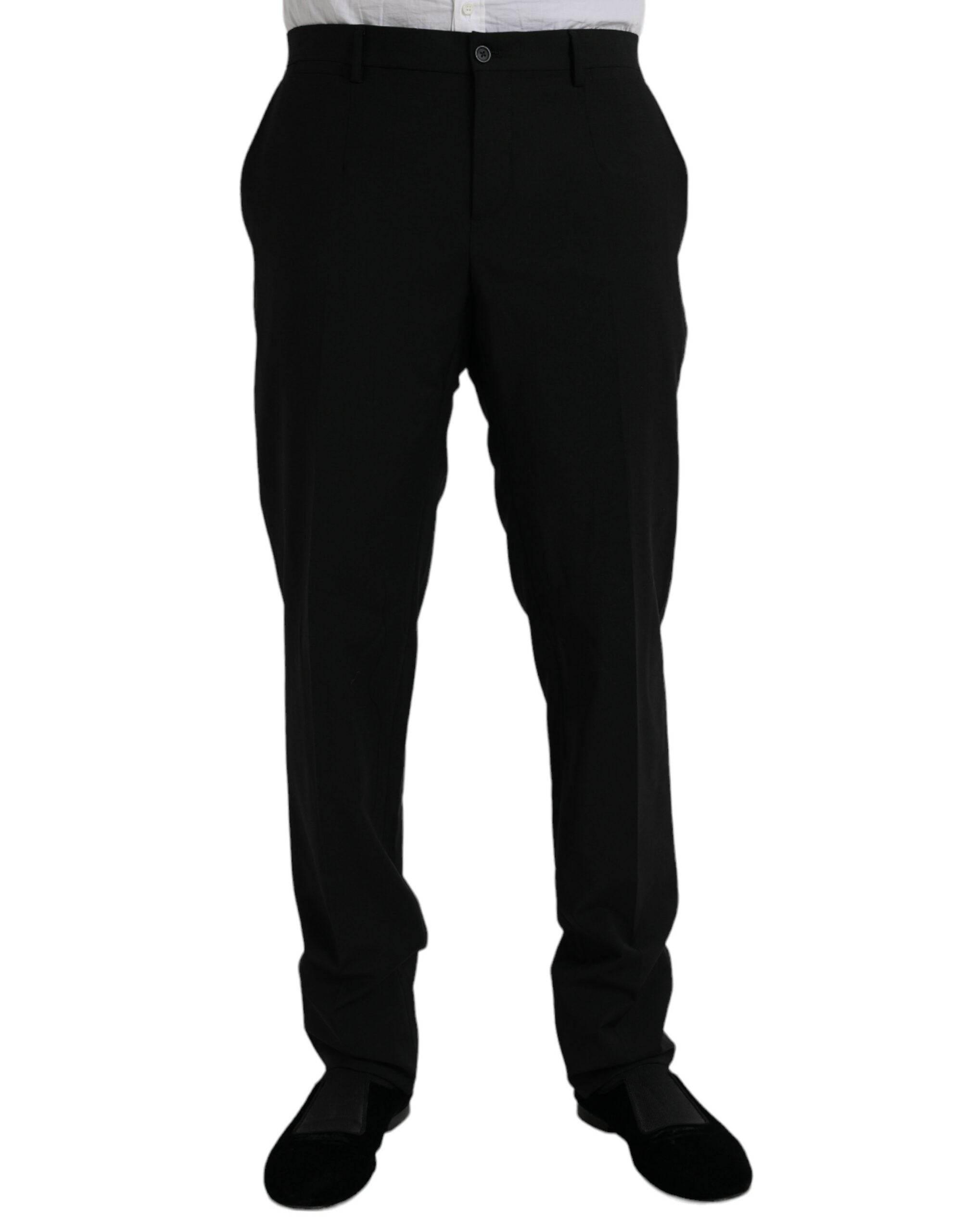 Dolce & Gabbana Black Polyester STAFF Formal 3 Piece Suit - Hilstor