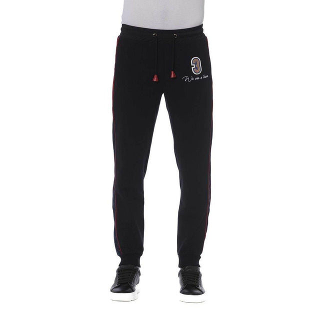 Trussardi Black Cotton Men Pants - Hilstor