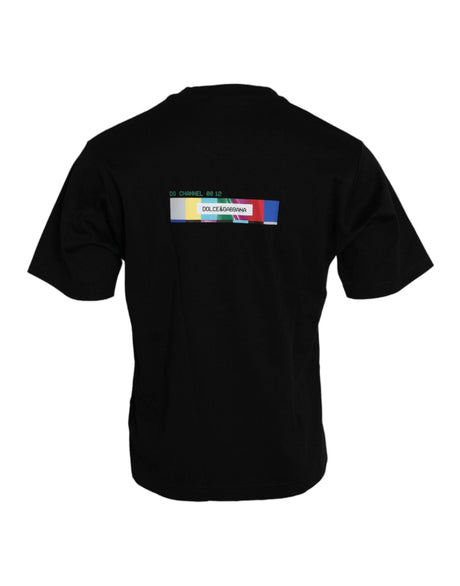 Dolce & Gabbana Black With Love Always Crew Neck Top T-shirt - Hilstor