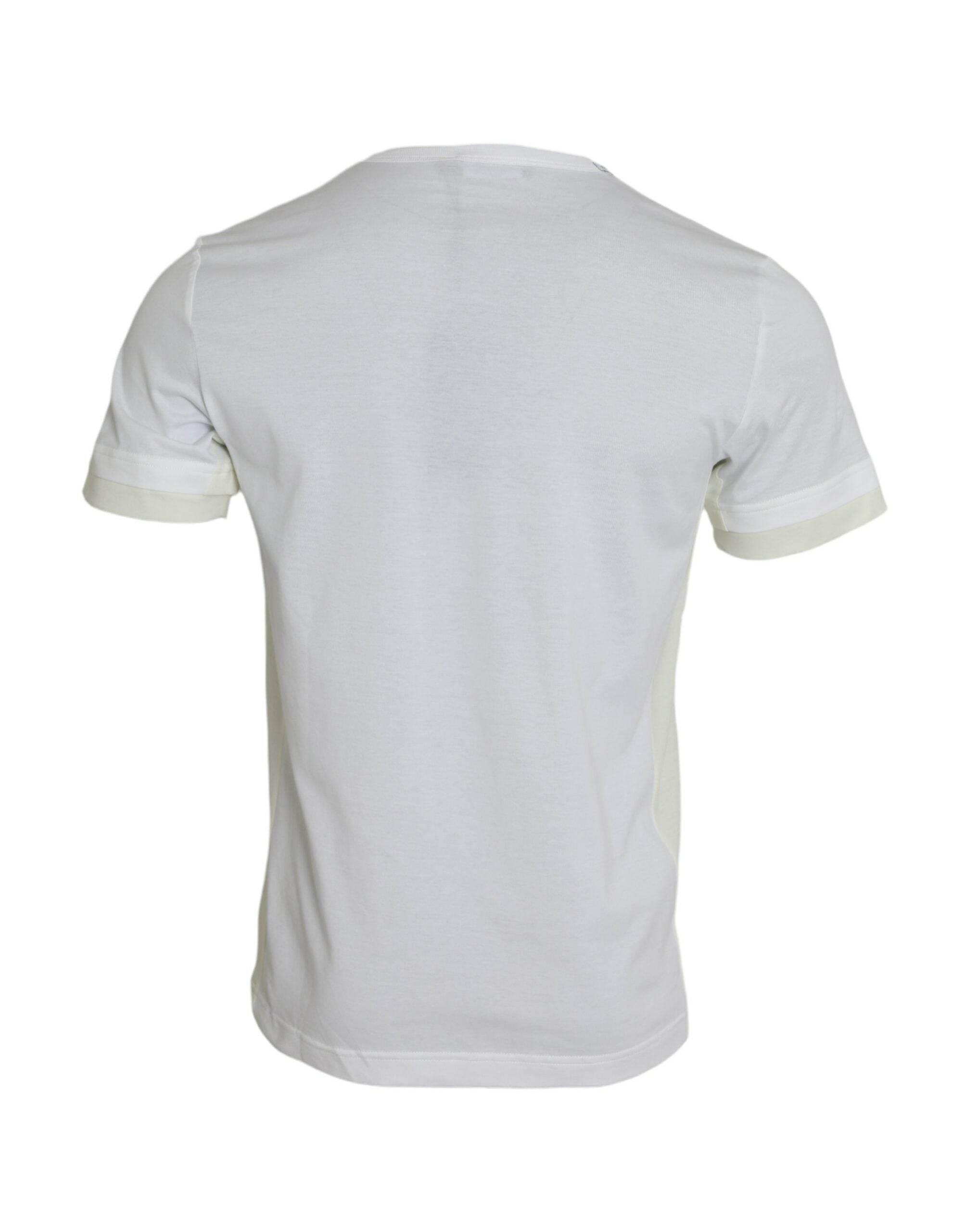 Dolce & Gabbana White Cotton Pocket Short Sleeves T-shirt - Hilstor