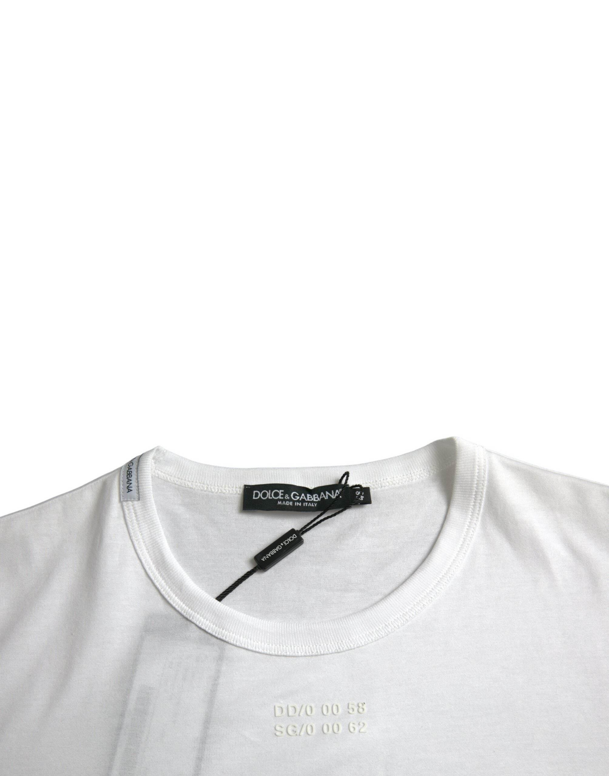 Dolce & Gabbana White Cotton Pocket Short Sleeves T-shirt - Hilstor