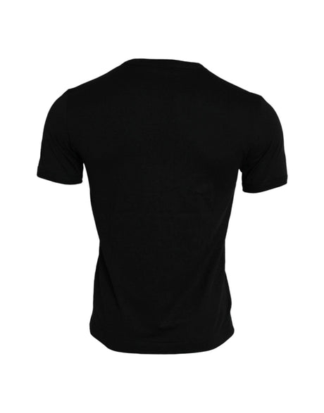 Dolce & Gabbana Black #DGFamily Cotton Crew Neck T-shirt - Hilstor