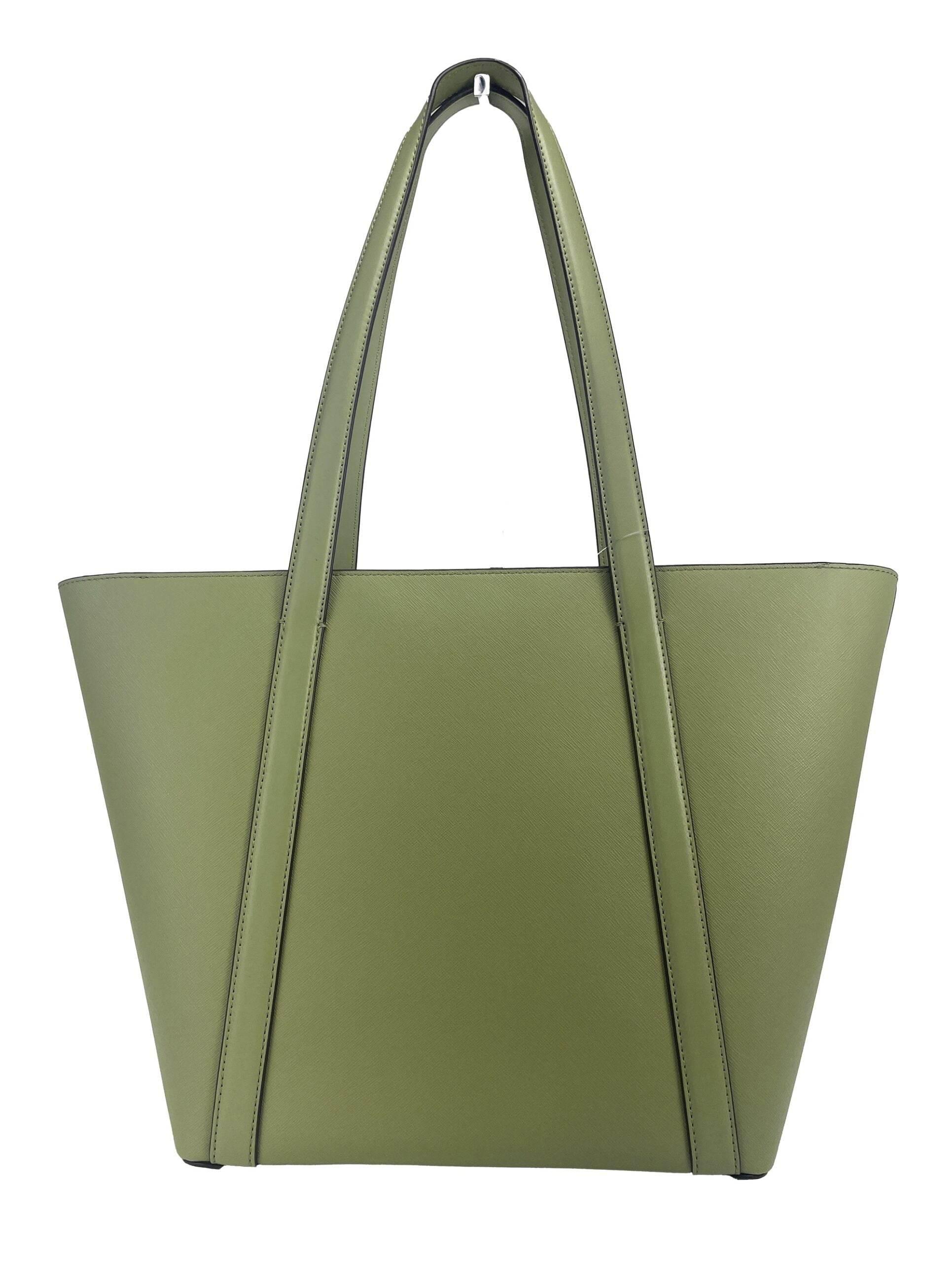 Michael Kors Large Pratt Shoulder Zip Tote Bag Light Sage - Hilstor