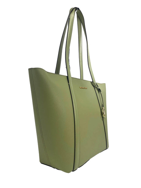 Michael Kors Large Pratt Shoulder Zip Tote Bag Light Sage - Hilstor
