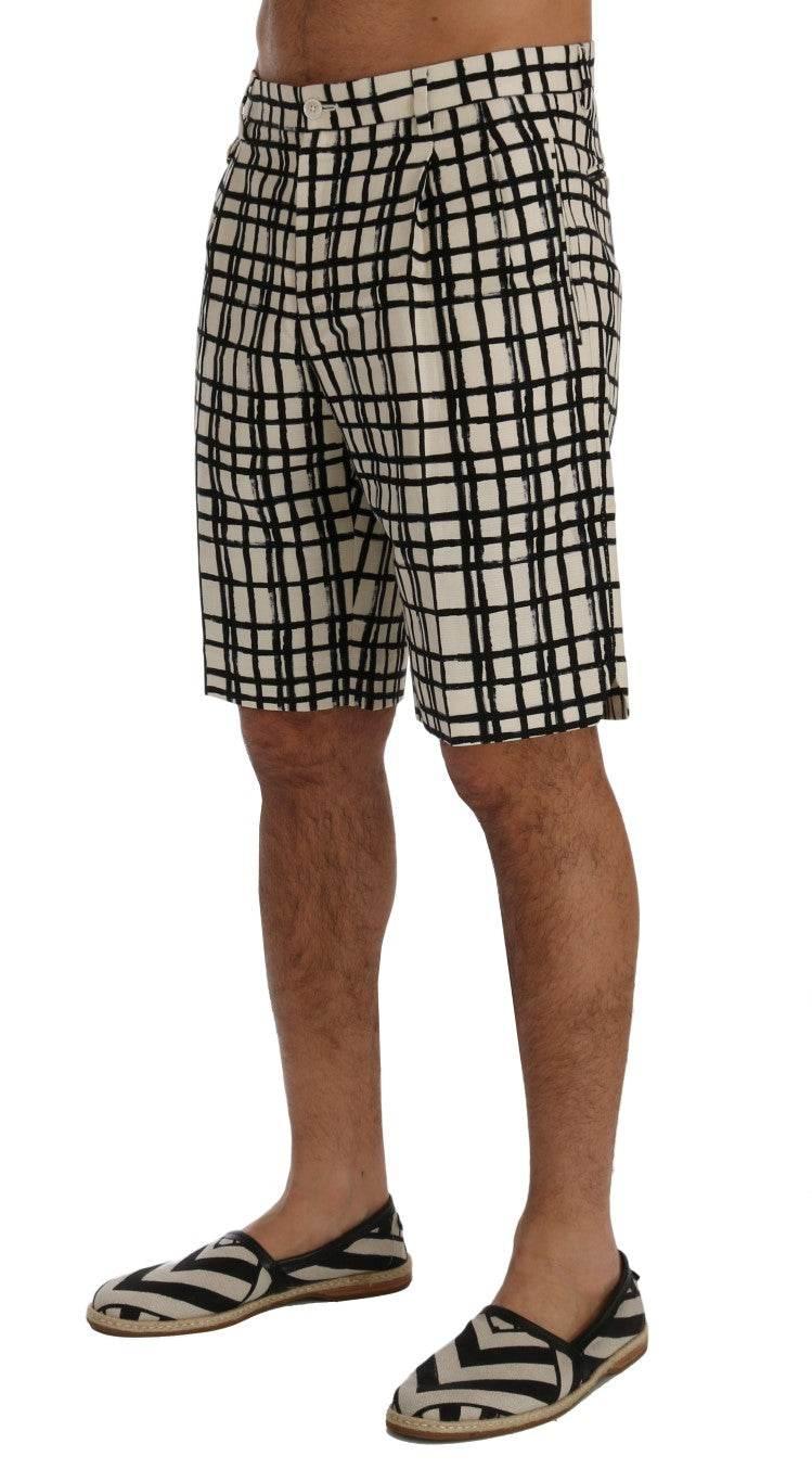 Dolce & Gabbana Elegant Striped Cotton-Linen Shorts - Hilstor