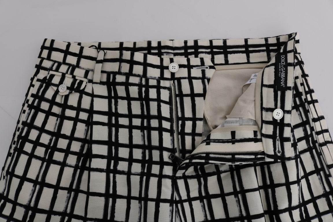 Dolce & Gabbana Elegant Striped Cotton-Linen Shorts - Hilstor