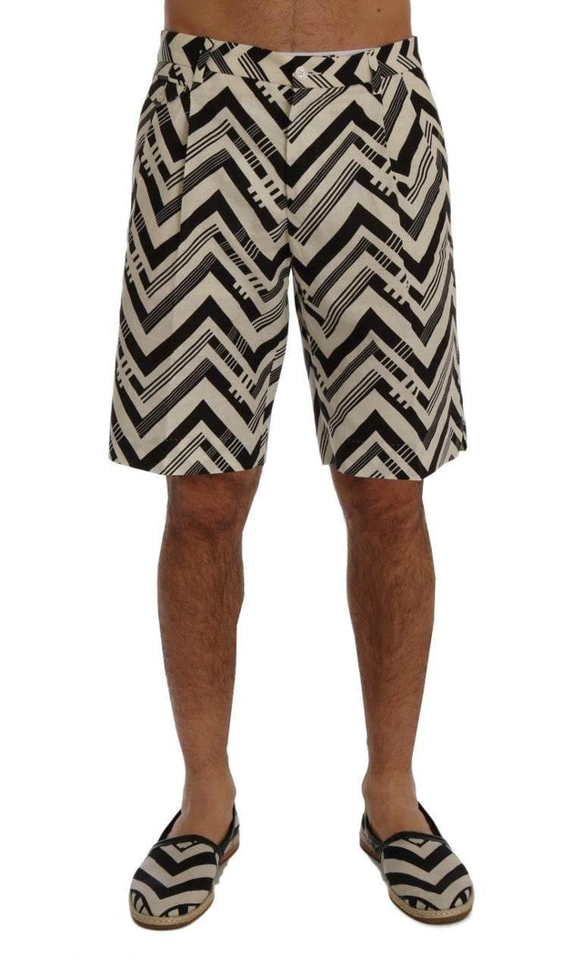 Dolce & Gabbana Striped Casual Knee-High Shorts - Hilstor