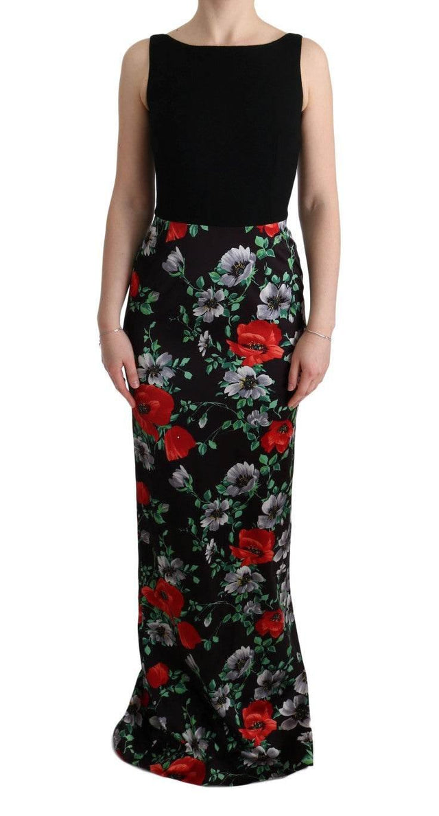 Dolce & Gabbana Elegant Floral Sheath Gown - Hilstor