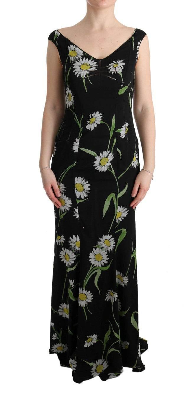 Dolce & Gabbana Sunflower Print Full Length Sheath Dress - Hilstor