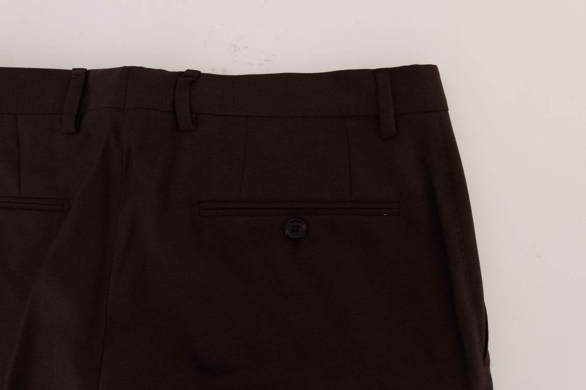 Dolce & Gabbana Elegant Slim Fit Formal Trousers in Purple - Hilstor