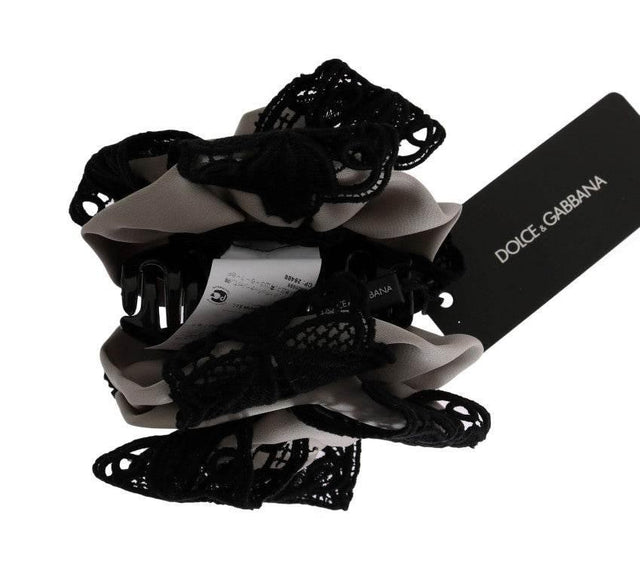 Dolce & Gabbana Elegant Floral Lace Hair Claw - Hilstor
