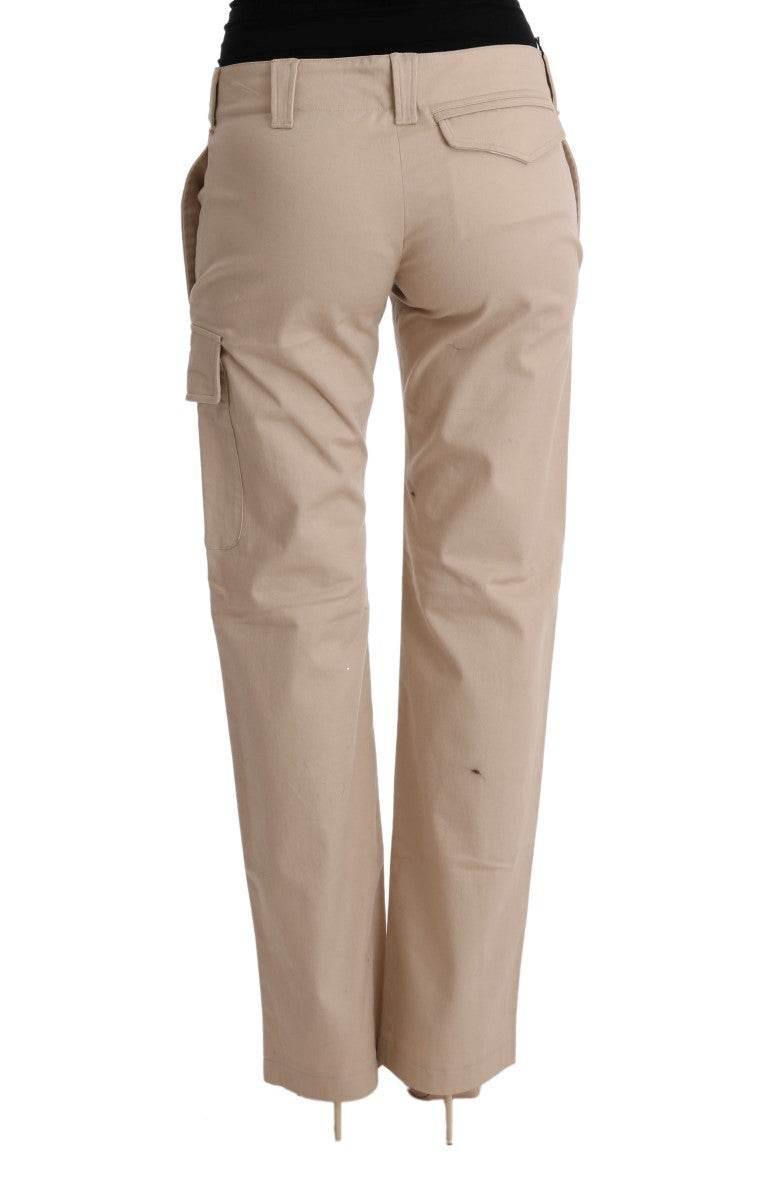 Ermanno Scervino Beige Cotton Wool Regular Fit Pants - Hilstor