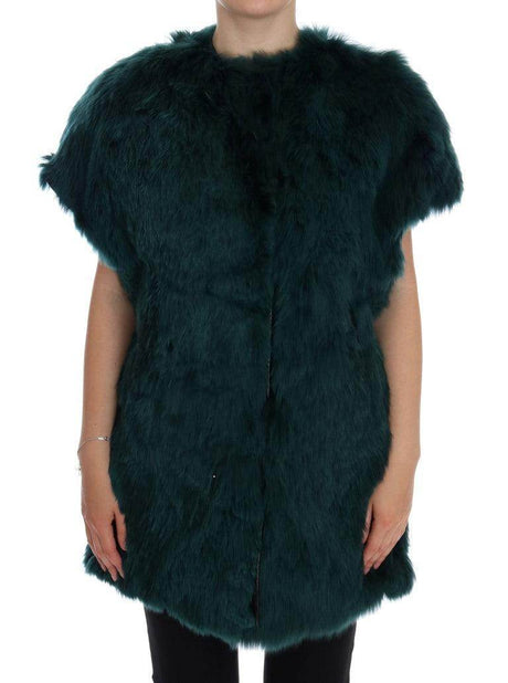 Dolce & Gabbana Green Alpaca Fur Vest Sleeveless Jacket - Hilstor