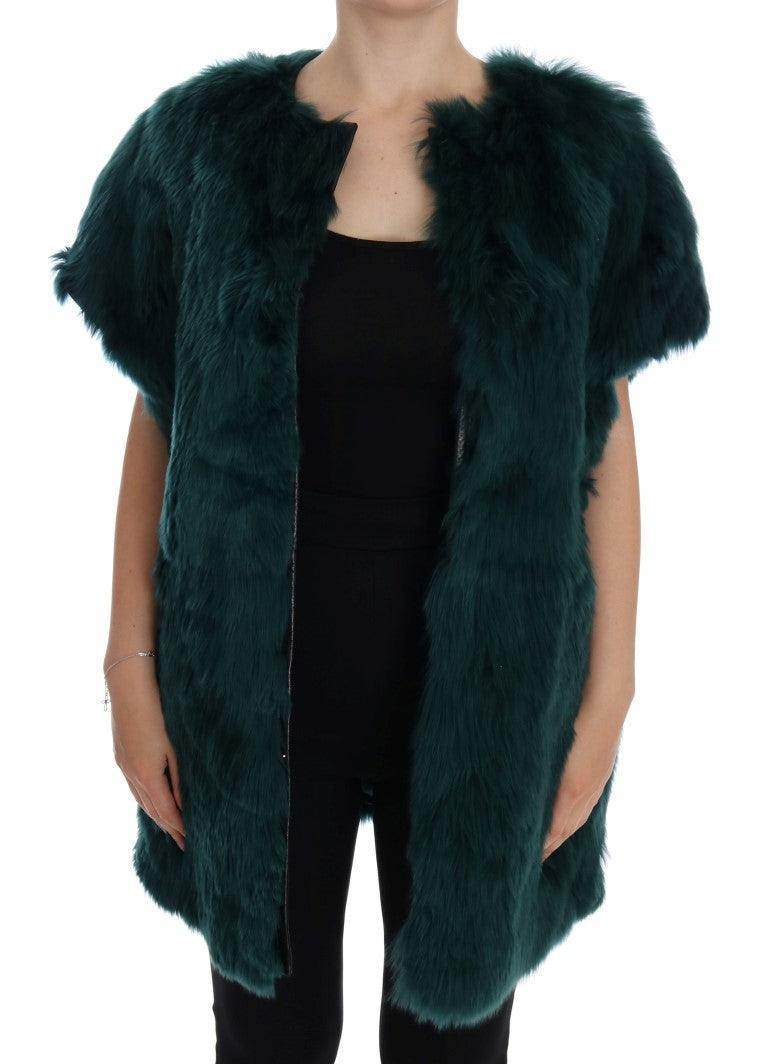 Dolce & Gabbana Green Alpaca Fur Vest Sleeveless Jacket - Hilstor