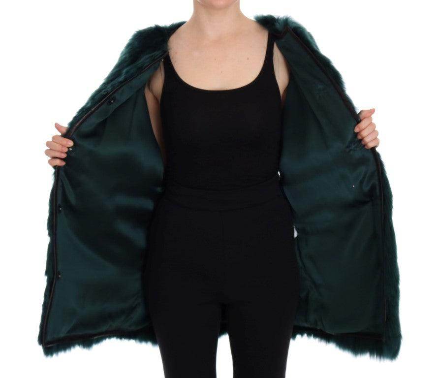 Dolce & Gabbana Green Alpaca Fur Vest Sleeveless Jacket - Hilstor