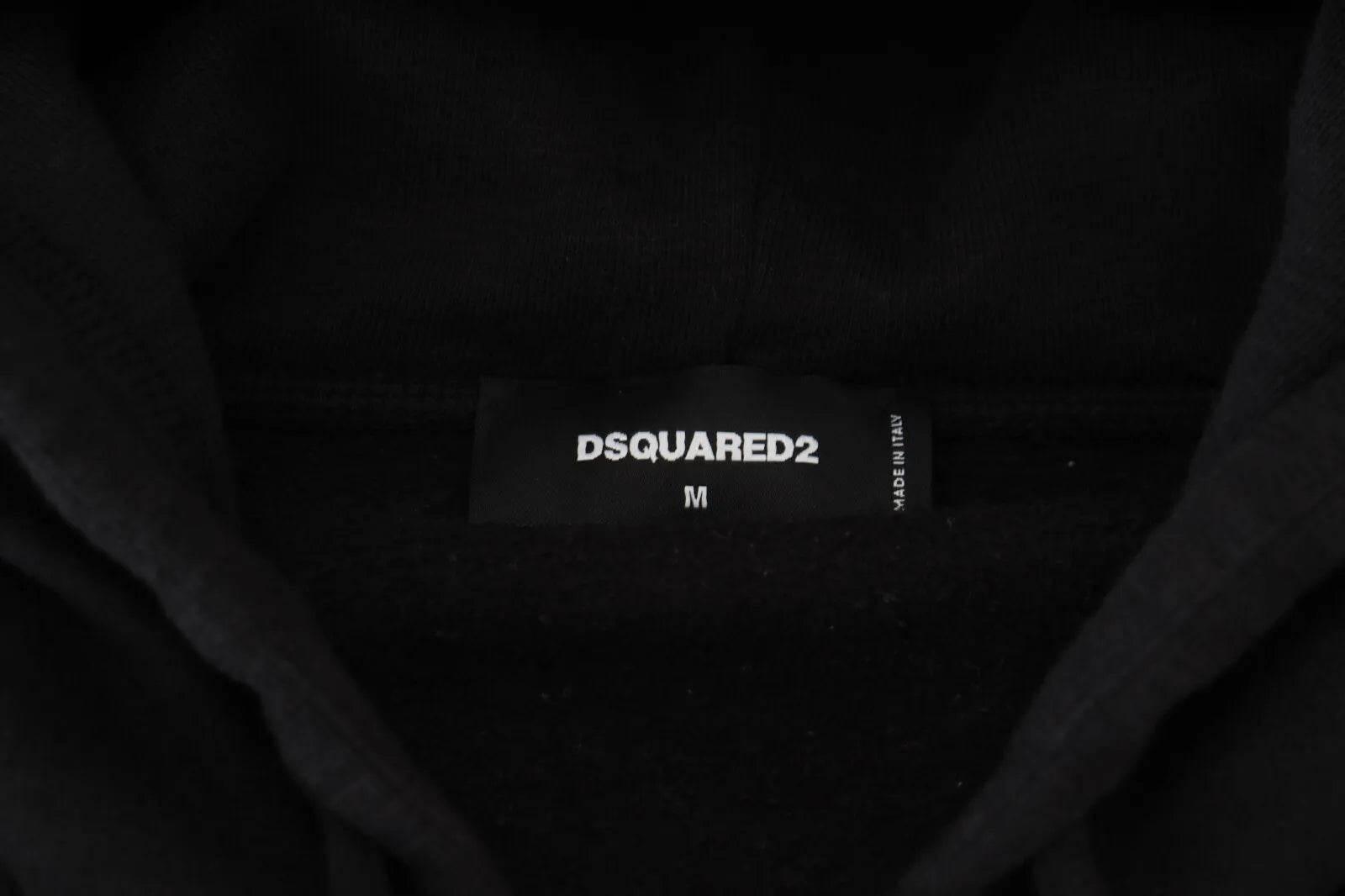 Dsquared² Black Embellished Full Zip Hooded Sweater - Hilstor