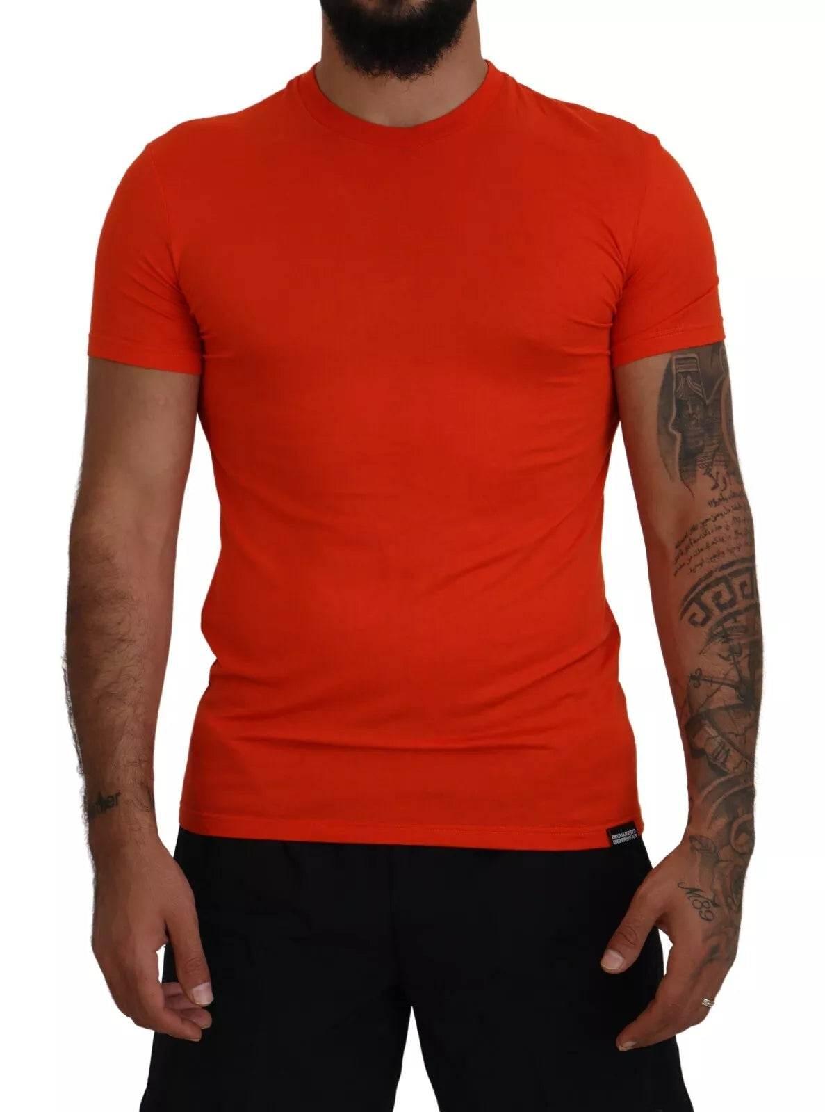 Dsquared² Orange Modal Short Sleeves Crewneck T-shirt - Hilstor