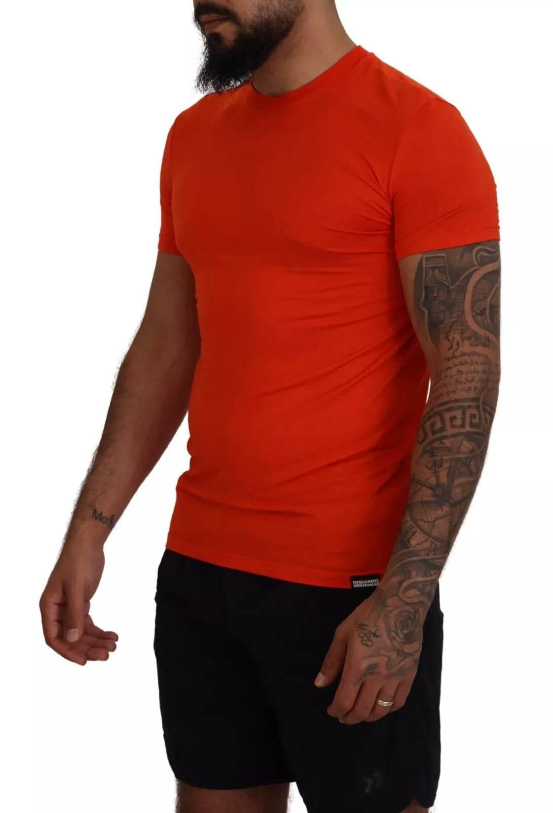 Dsquared² Orange Modal Short Sleeves Crewneck T-shirt - Hilstor