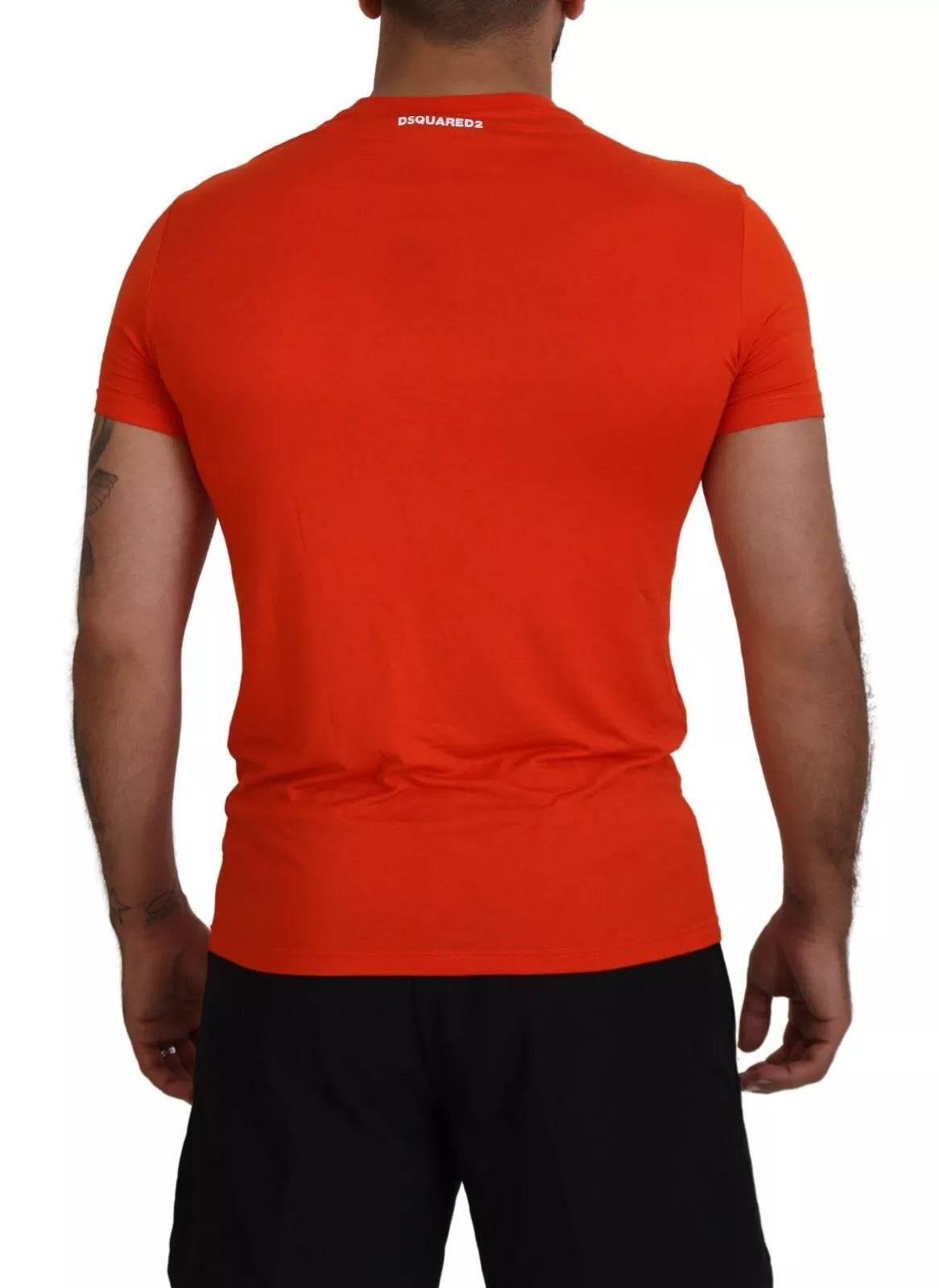 Dsquared² Orange Modal Short Sleeves Crewneck T-shirt - Hilstor
