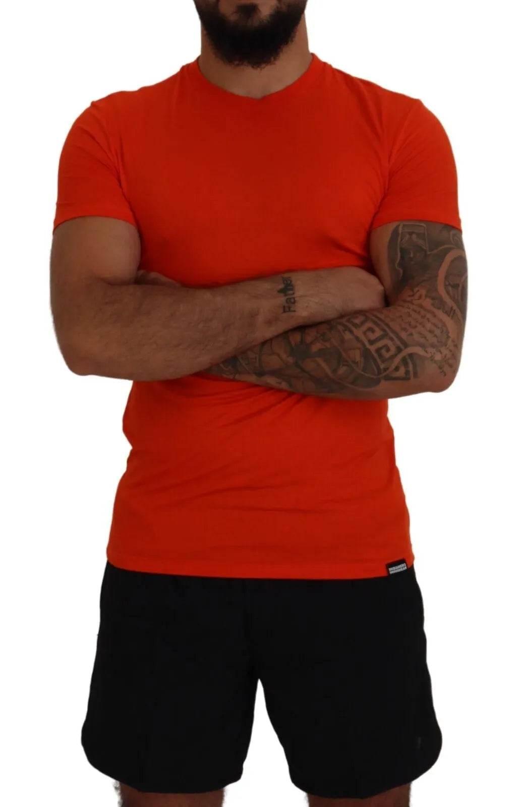 Dsquared² Orange Modal Short Sleeves Crewneck T-shirt - Hilstor