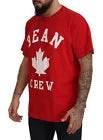 Dsquared² Red Printed Cotton Short Sleeves Crewneck T-shirt - Hilstor
