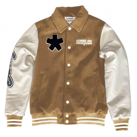Comme Des Fuckdown Chic Cotton and Faux Leather Bomber Jacket - Hilstor