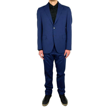 Aquascutum Blue Wool Men Suit - Hilstor