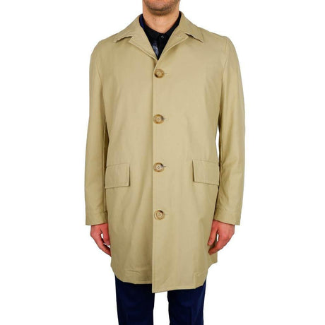 Aquascutum Beige Cotton Men Trench Coat - Hilstor