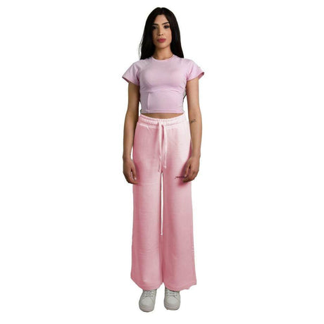 Hinnominate Pink Cotton Women Palazzo Pants - Hilstor