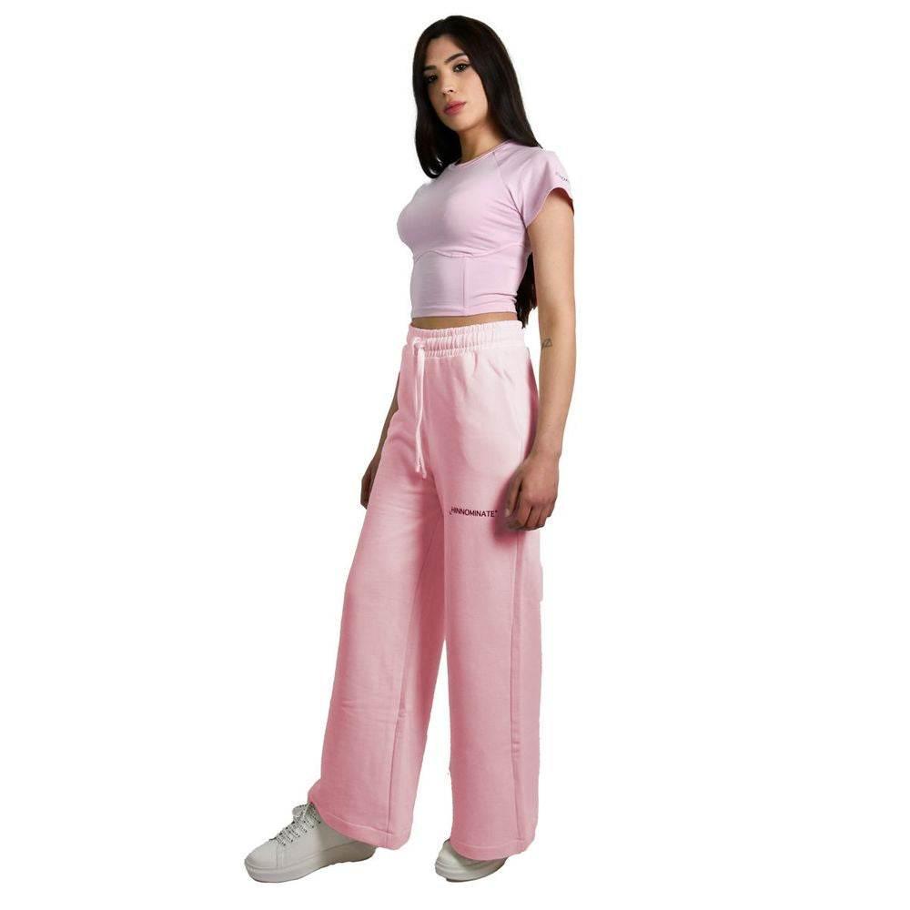 Hinnominate Pink Cotton Women Palazzo Pants - Hilstor