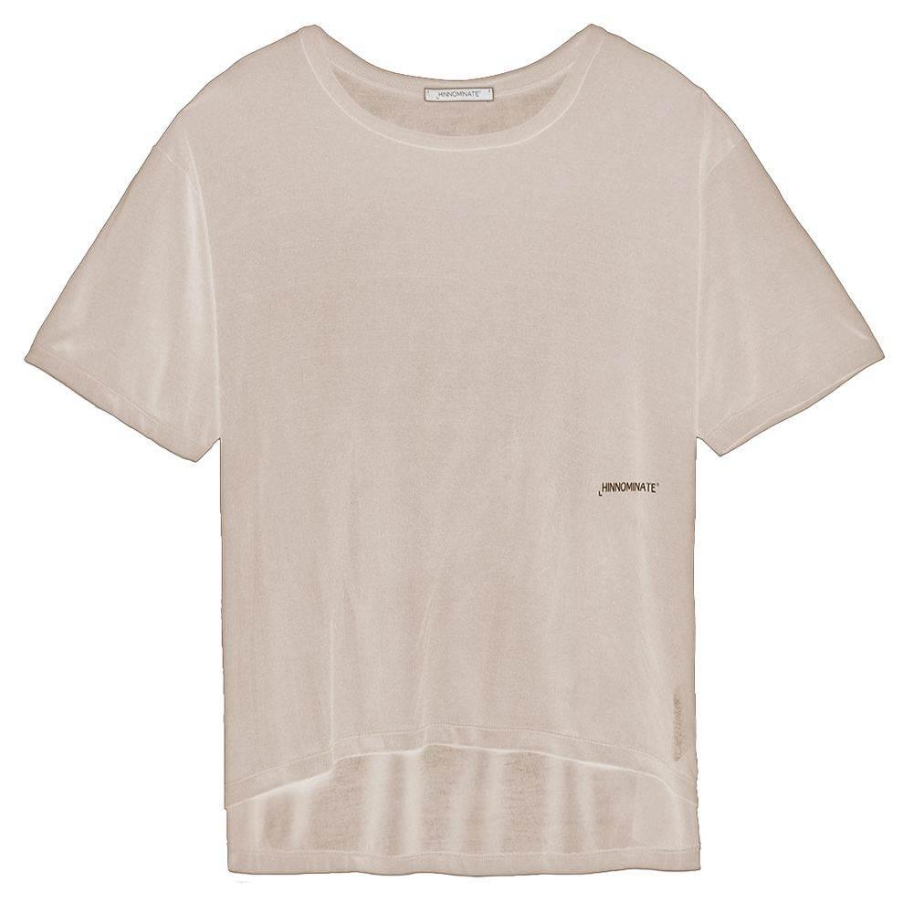 Hinnominate Beige Modal Women T-Shirt - Hilstor