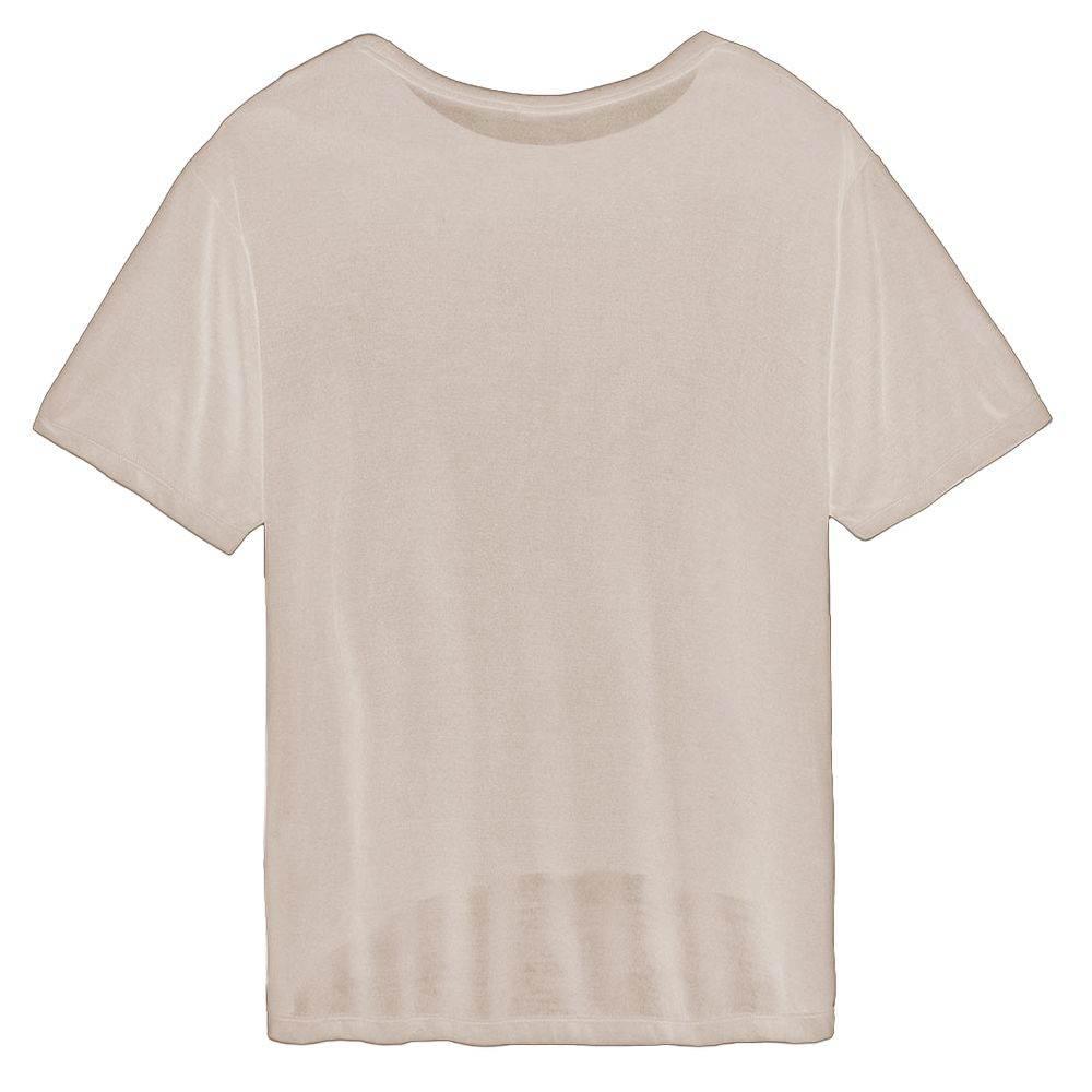 Hinnominate Beige Modal Women T-Shirt - Hilstor