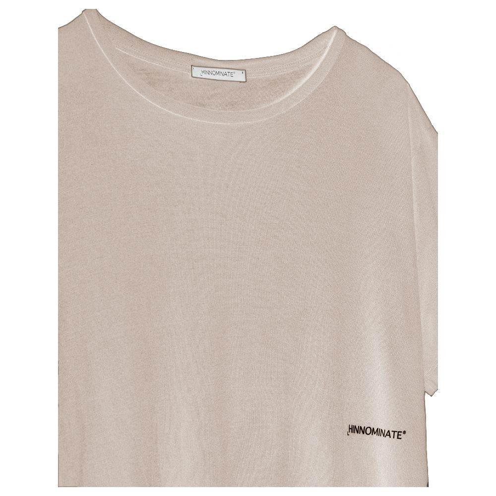 Hinnominate Beige Modal Women T-Shirt - Hilstor
