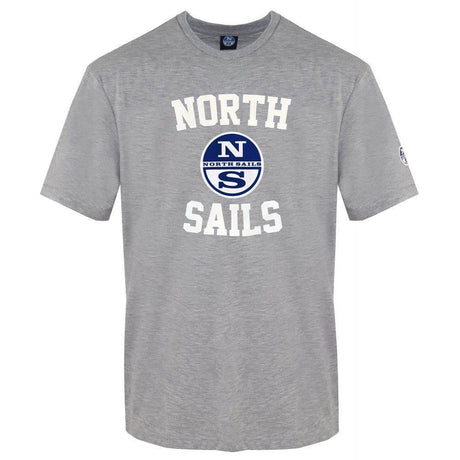 North Sails Gray Cotton Men T-Shirt - Hilstor