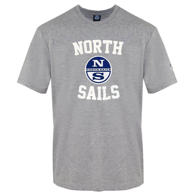 North Sails Gray Cotton Men T-Shirt - Hilstor