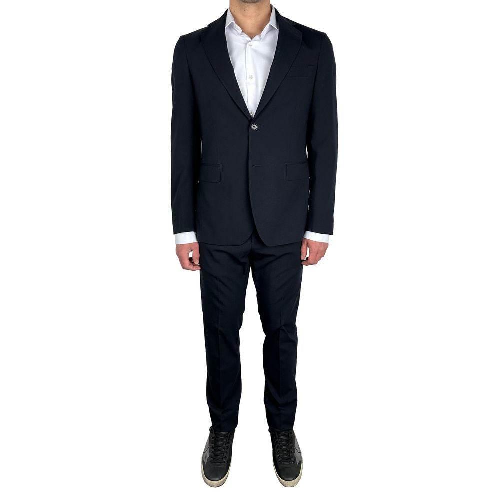 Aquascutum Navy Wool Men's Suit - Hilstor