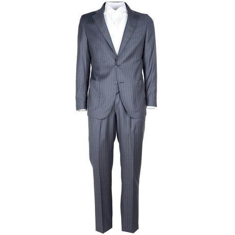 Made in Italy Gray Wool Men Suit - Hilstor