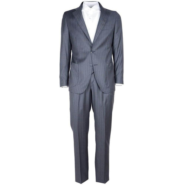 Made in Italy Gray Wool Men Suit - Hilstor