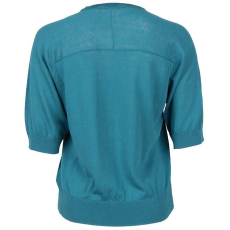 Alpha Studio Green Cotton Sweater - Hilstor