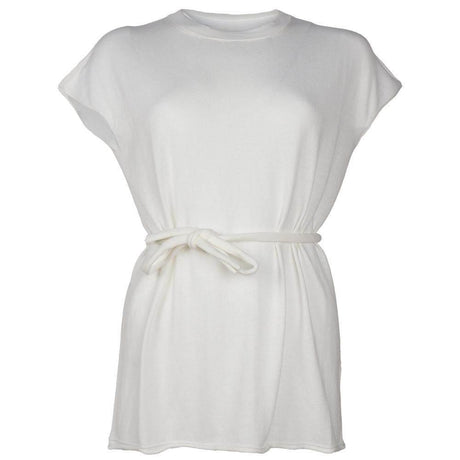 Alpha Studio White Cotton Dress - Hilstor