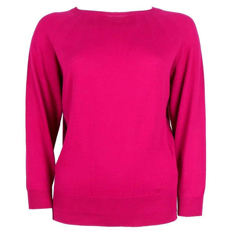 Alpha Studio Fuchsia Cotton Sweater - Hilstor