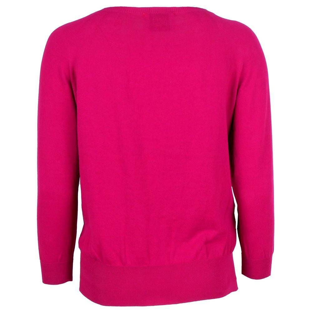 Alpha Studio Fuchsia Cotton Sweater - Hilstor