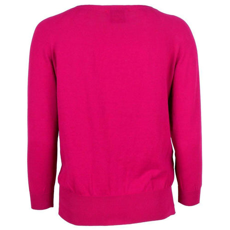 Alpha Studio Fuchsia Cotton Sweater - Hilstor
