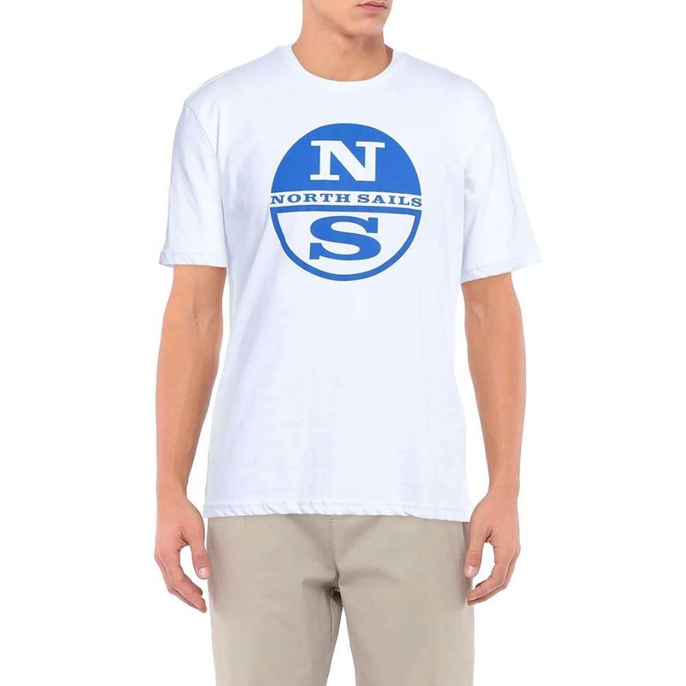 North Sails Crisp White Logo Cotton T-Shirt - Hilstor