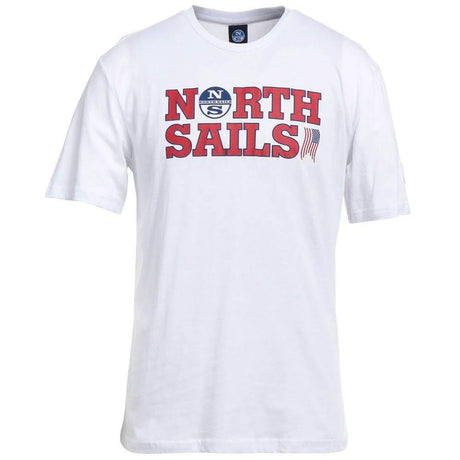 North Sails Elegant White Cotton Logo Tee - Hilstor
