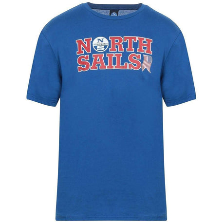 North Sails Light Blue Cotton Men T-Shirt - Hilstor