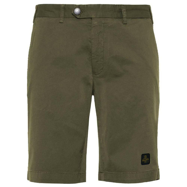 Refrigiwear Elegant Beige Bermuda Shorts with Logo Patch - Hilstor