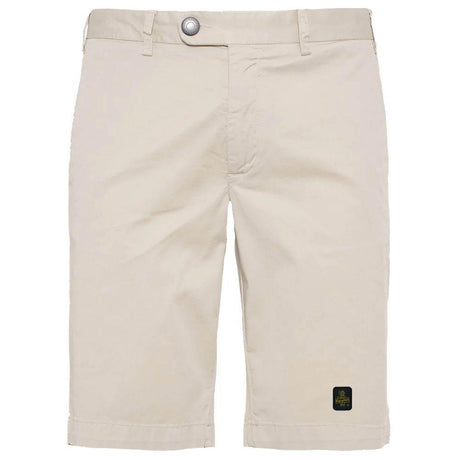 Refrigiwear Elegant Beige Bermuda Shorts with Logo Patch - Hilstor